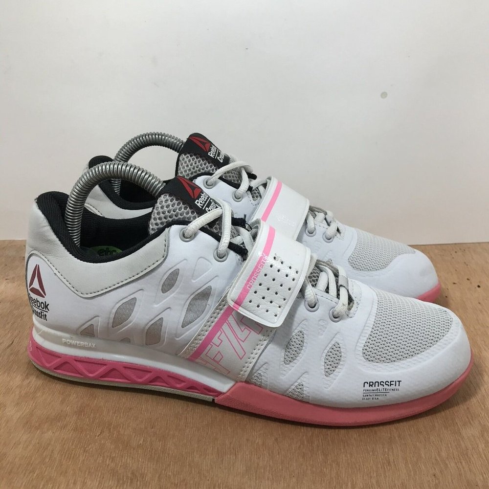 Reebok Womens CrossFit Lifter 2.0 M43663 White Pink Running Shoes Size 8.5